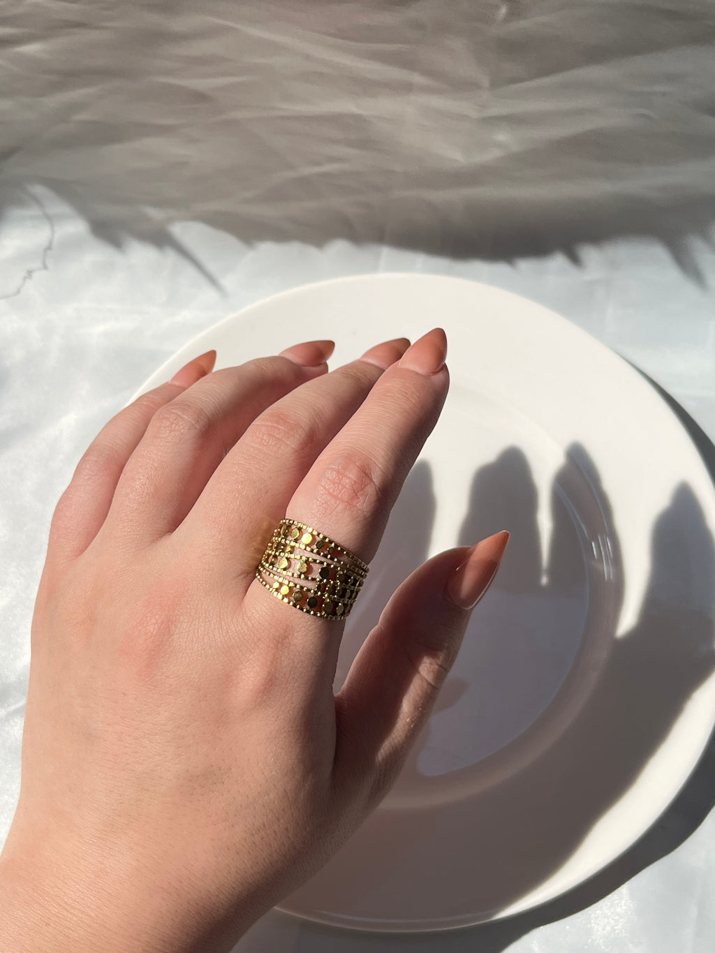 Dotted Ring – Gold Stainless Steel
