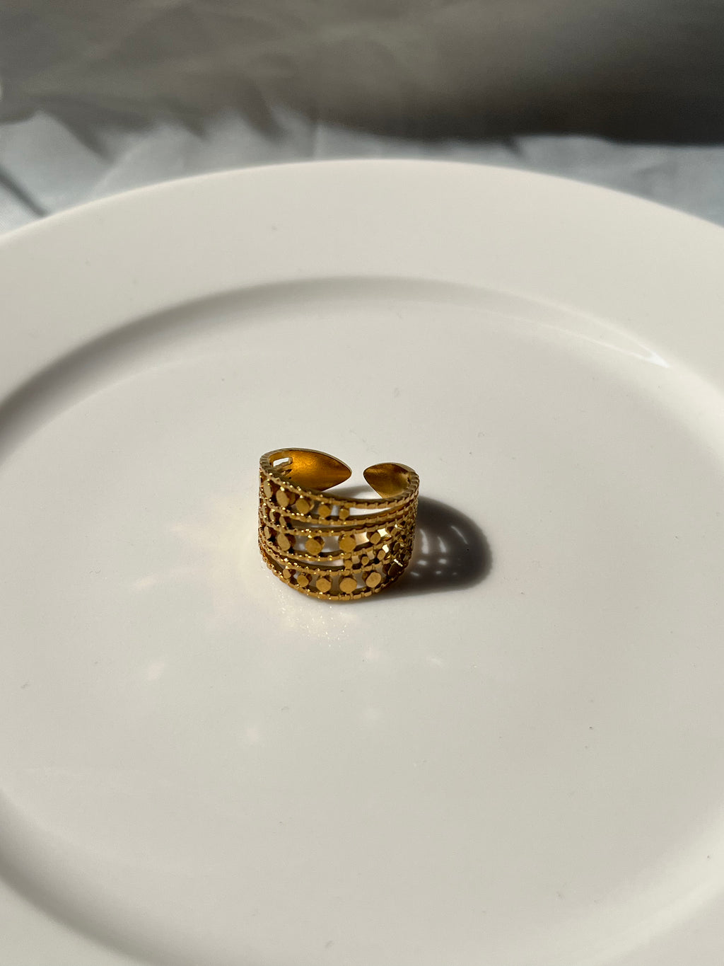 Dotted Ring – Gold Stainless Steel