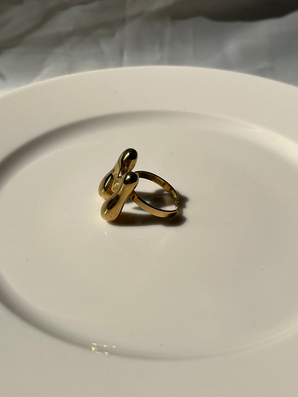 Gold Letter M Ring – Stainless Steel