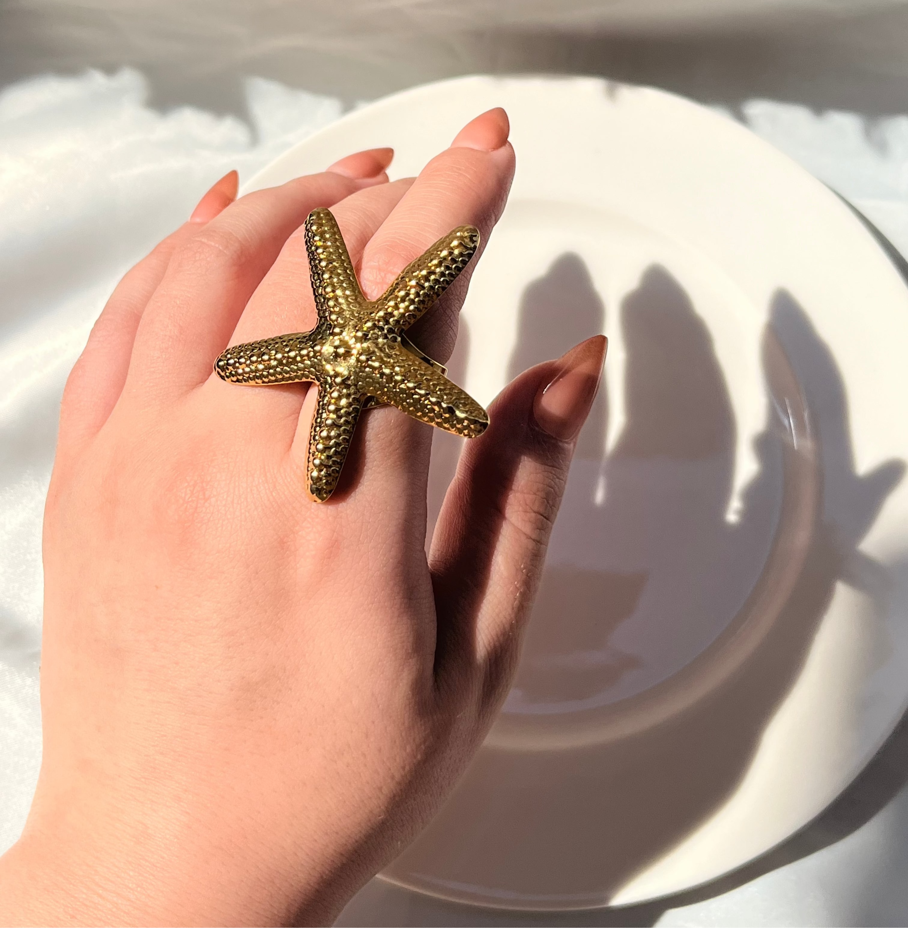 Gold Sea Star Ring – Stainless Steel