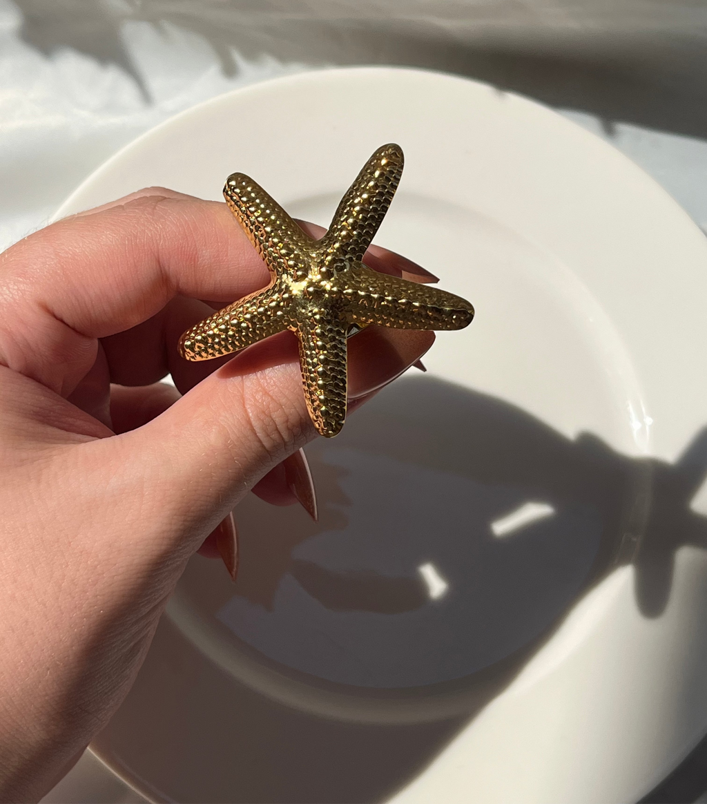 Gold Sea Star Ring – Stainless Steel