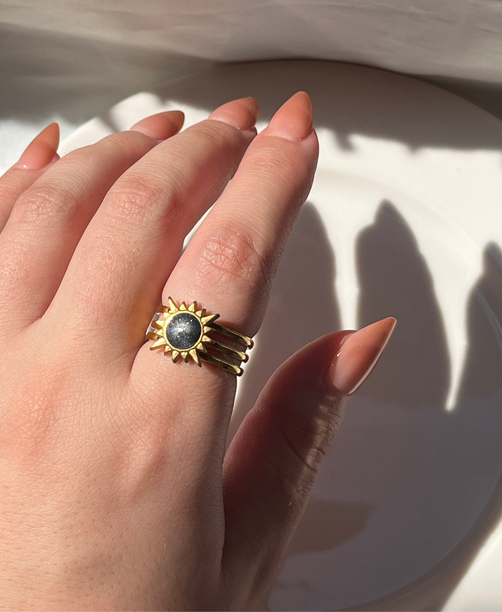 Resin Ring "Black Pearl"