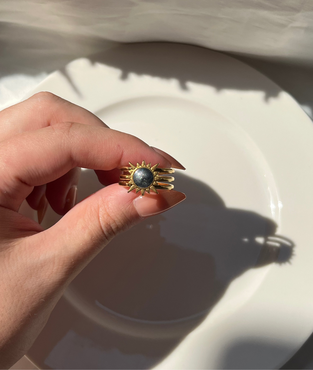 Resin Ring "Black Pearl"