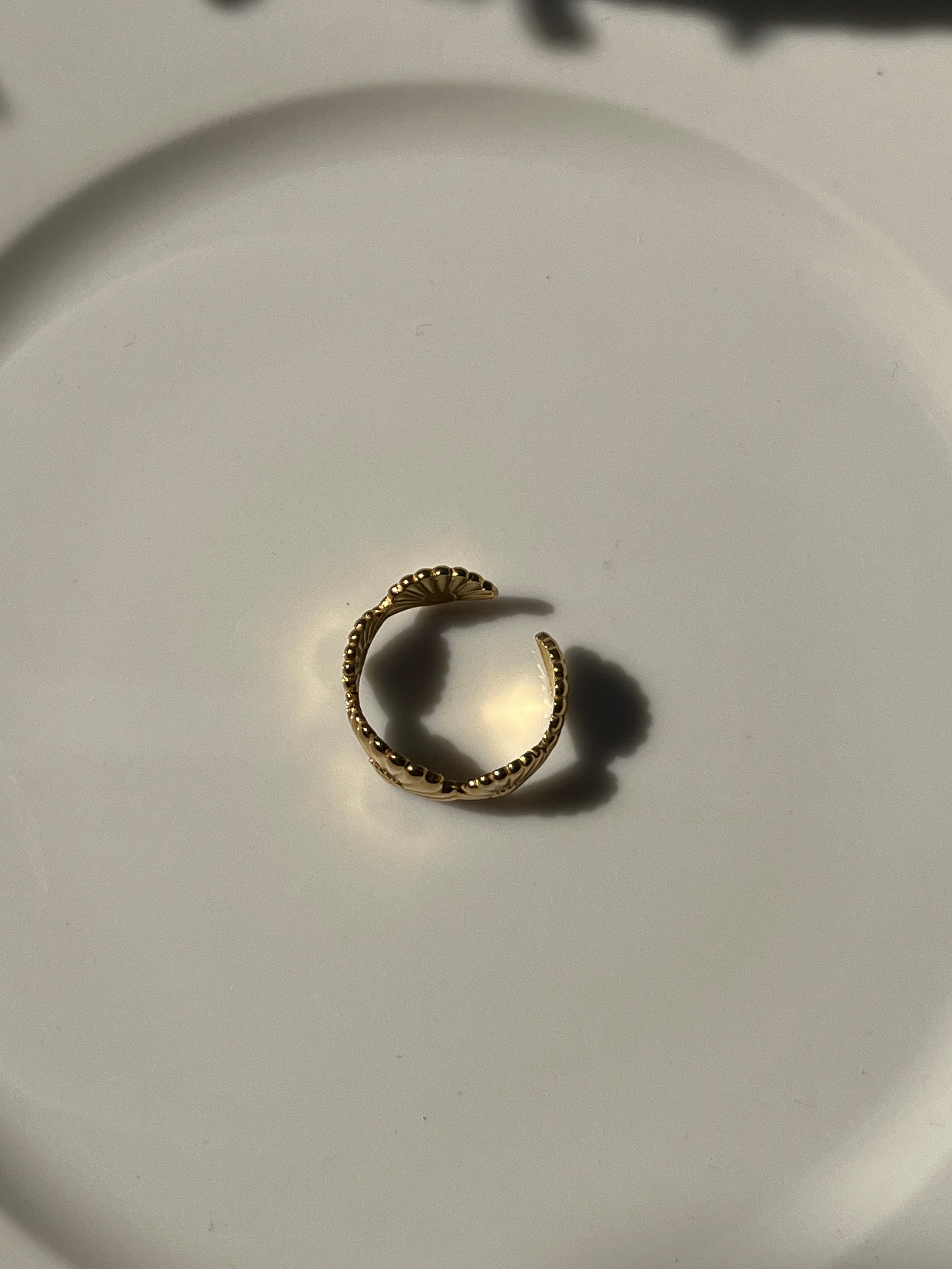 Gold Lotus Ring – Stainless Steel