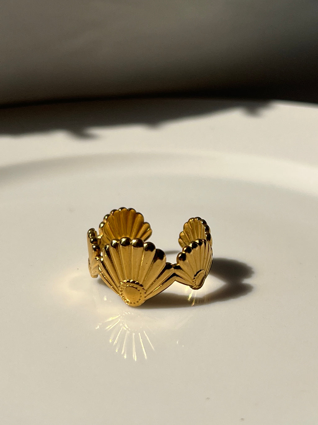 Gold Lotus Ring – Stainless Steel