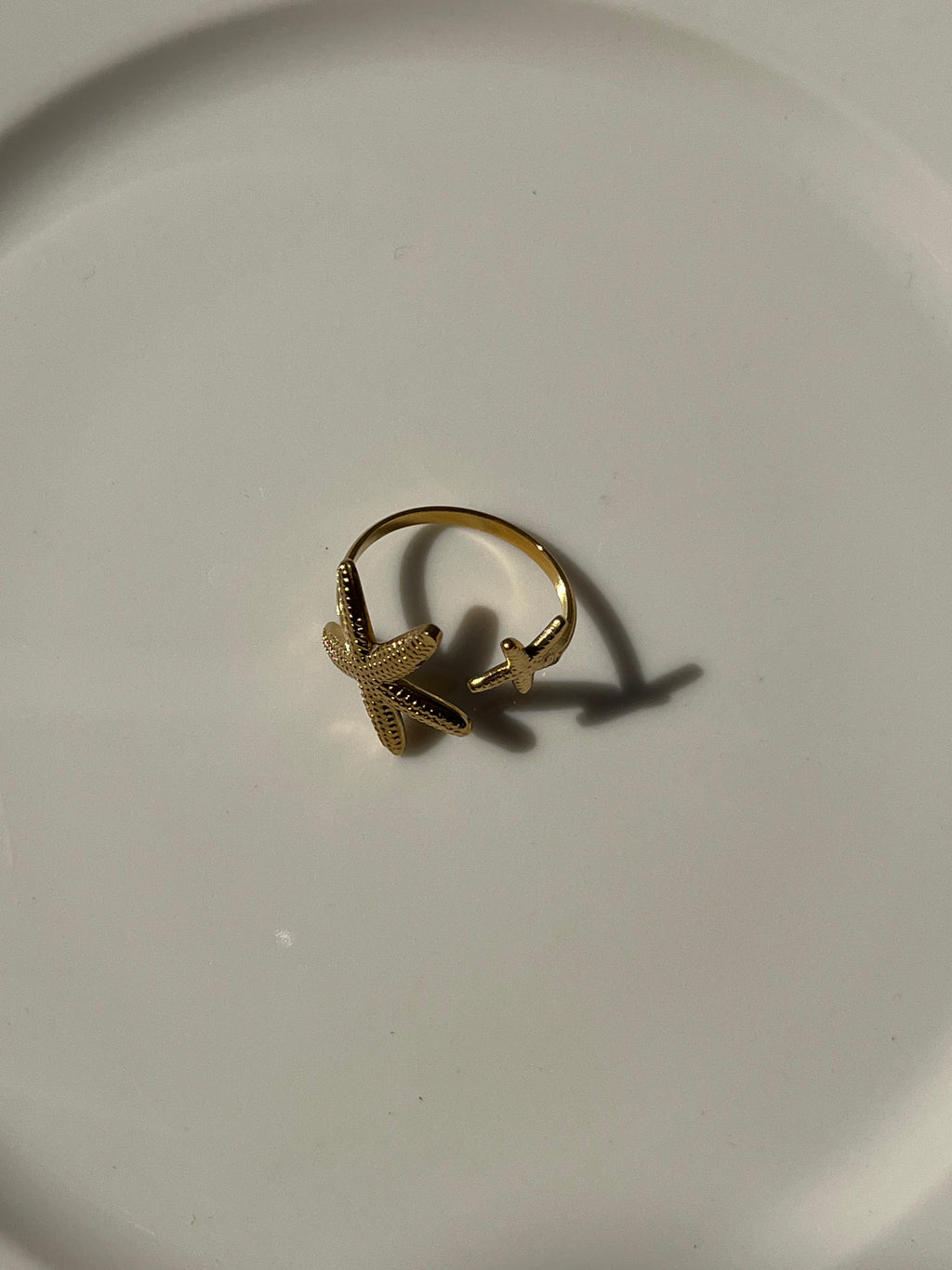 Gold Double Sea Star Ring – Stainless Steel