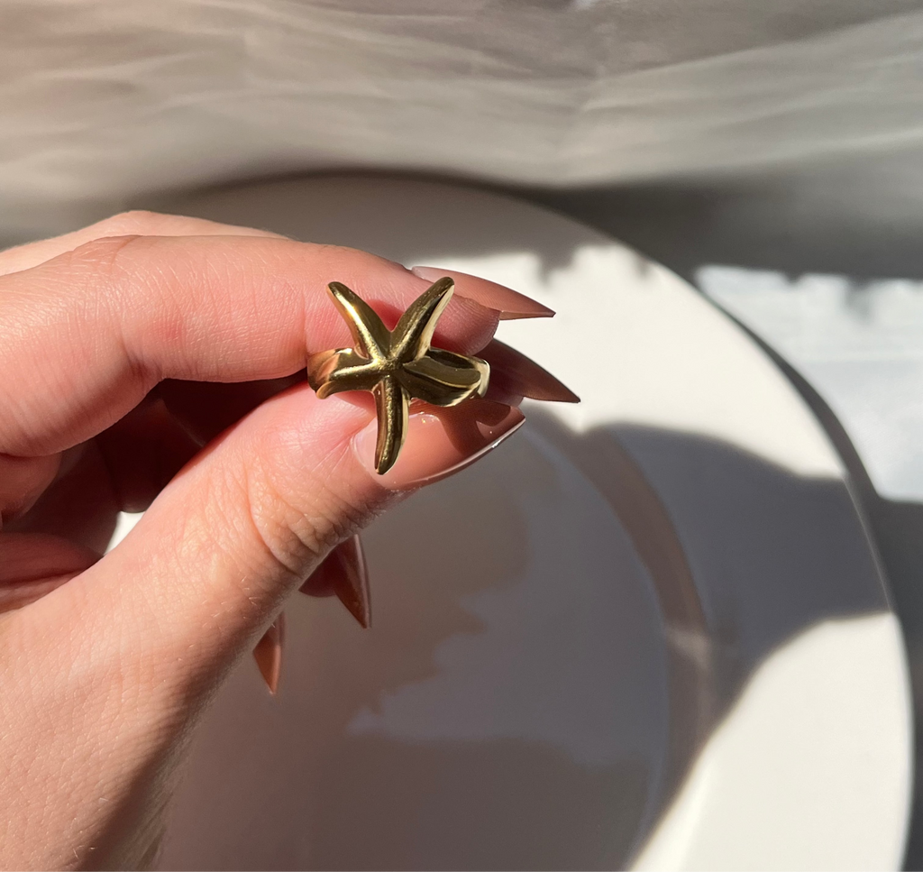 Gold Sea Star Ring – Stainless Steel