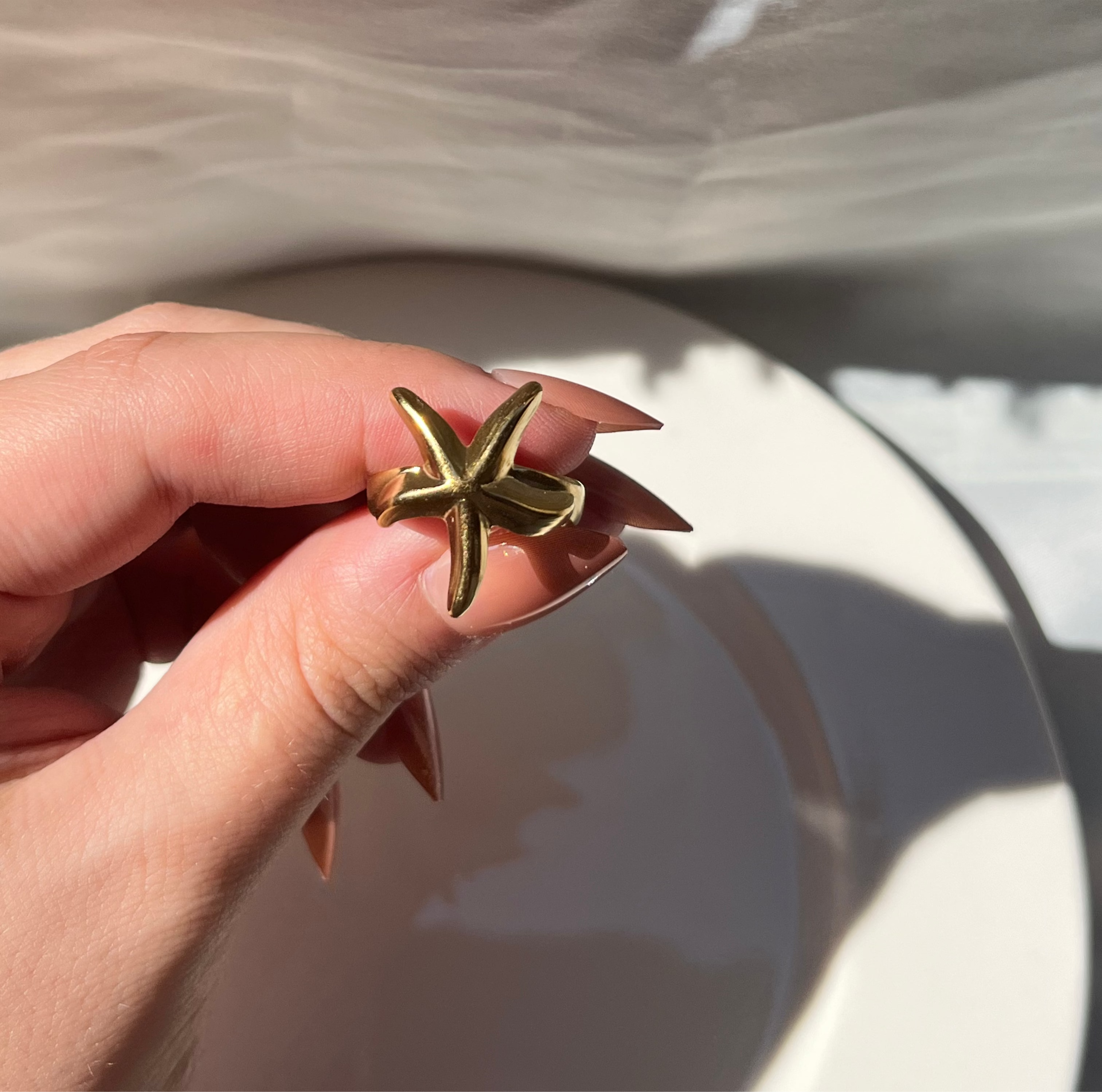 Gold Sea Star Ring – Stainless Steel