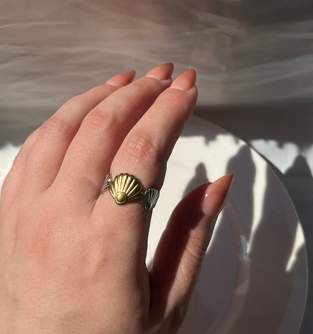 Gold Lotus Flowers Ring – Stainless Steel