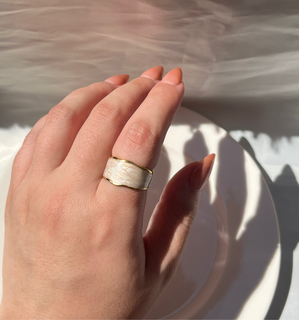 White Resin Ring