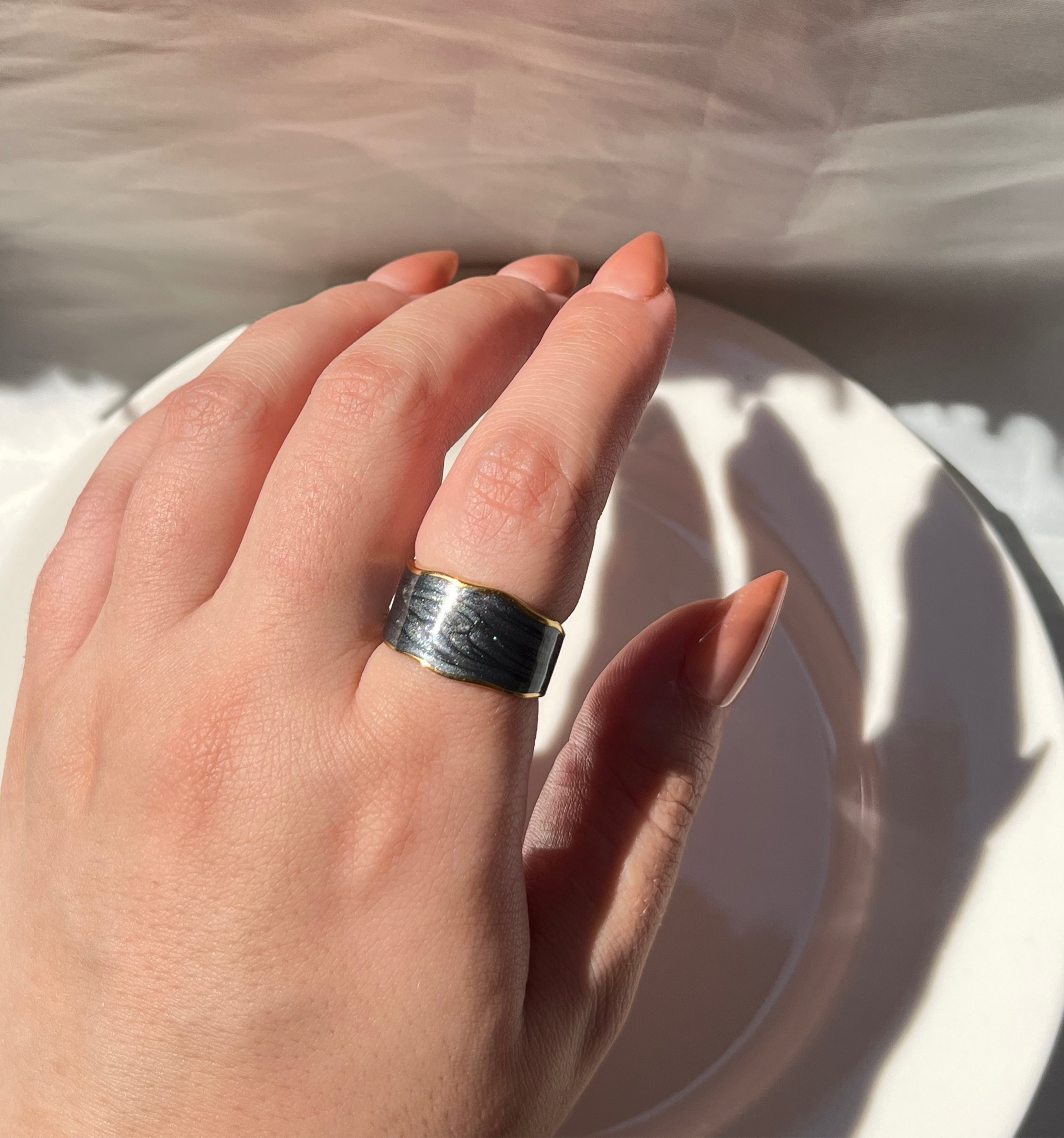 Black Resin Ring