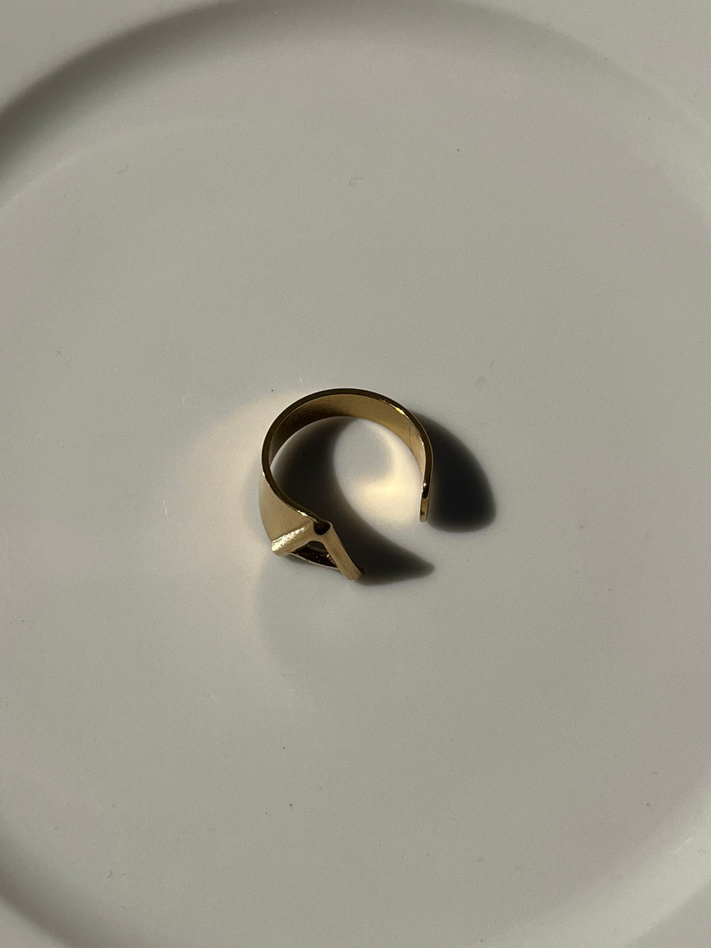 Gold Letter A Ring – Stainless Steel