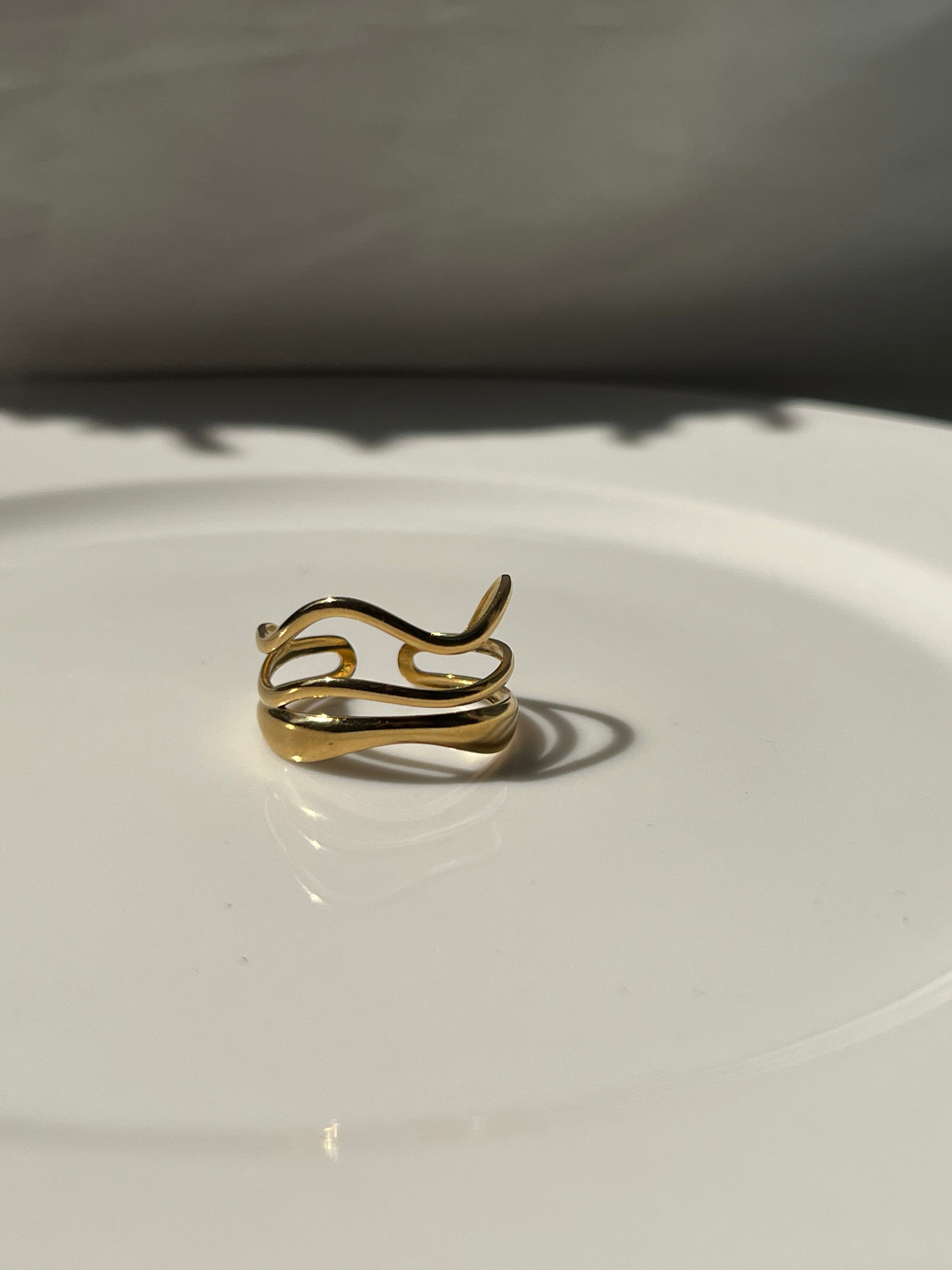 Gold Snake Ring – Stainless Steel
