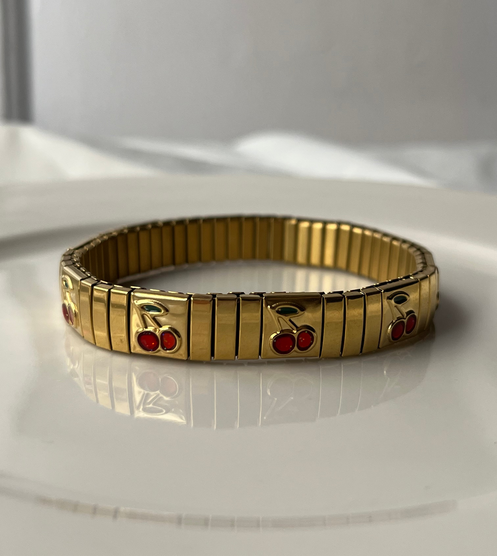 Italian Stainless Steel Bracelet "Cherry"