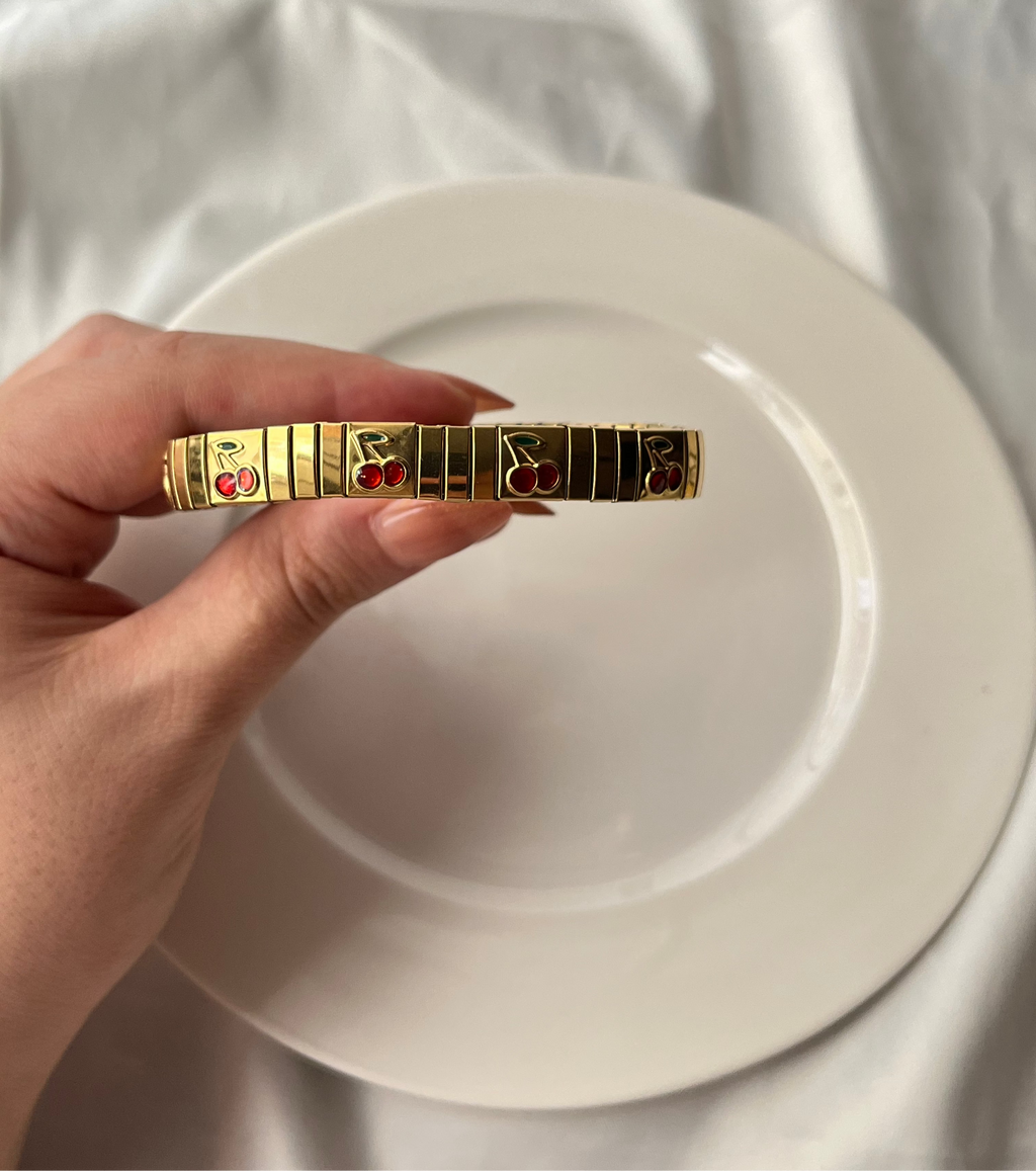 Italian Stainless Steel Bracelet "Cherry"