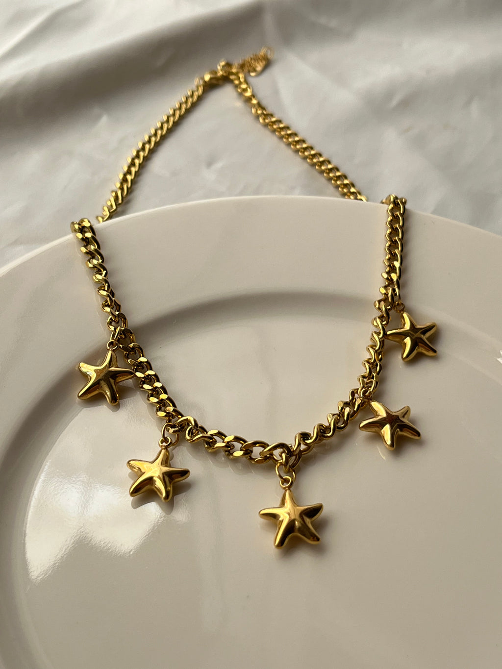 Chain Necklace with Sea Stars