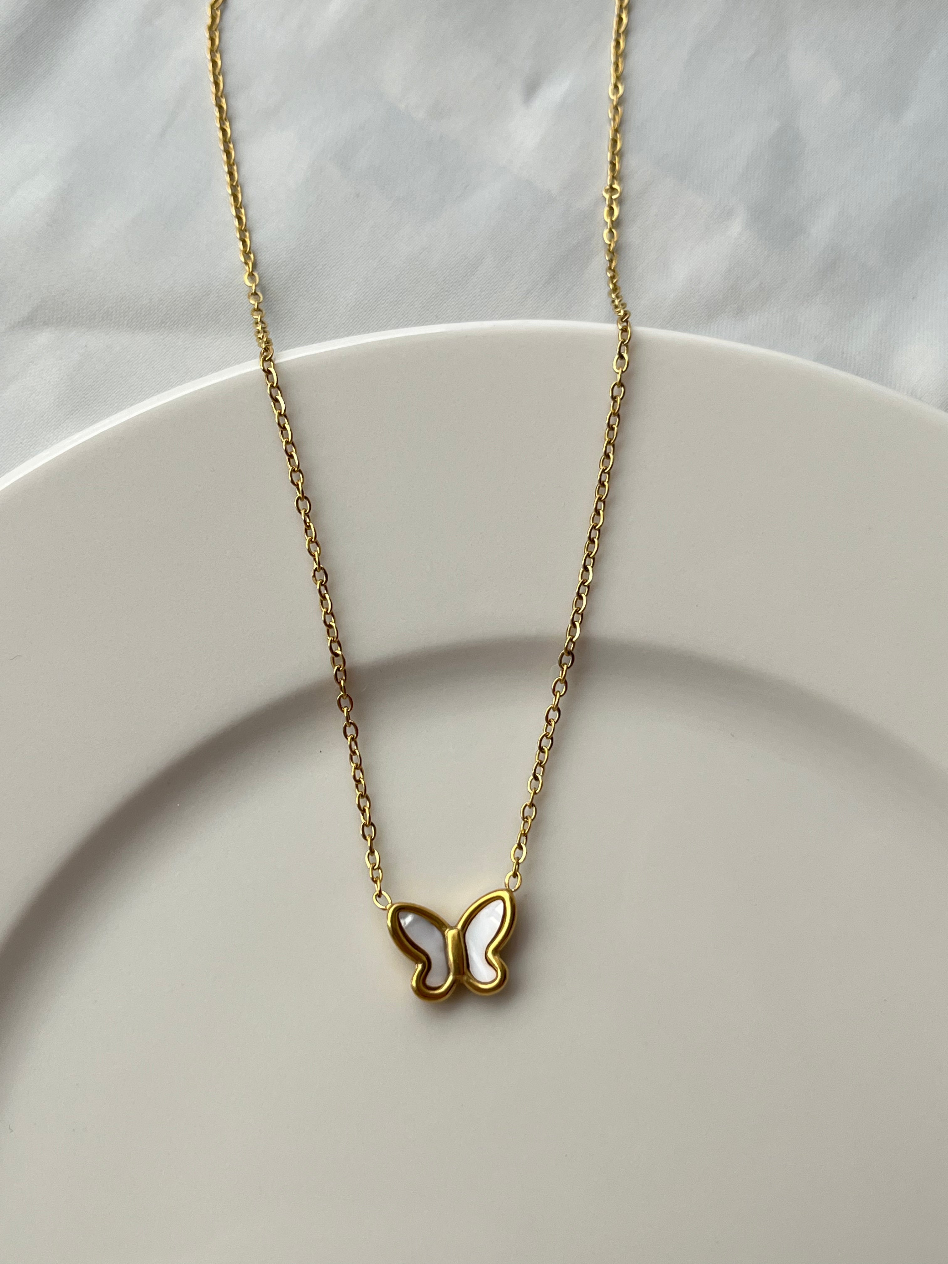 Resin Butterfly Necklace