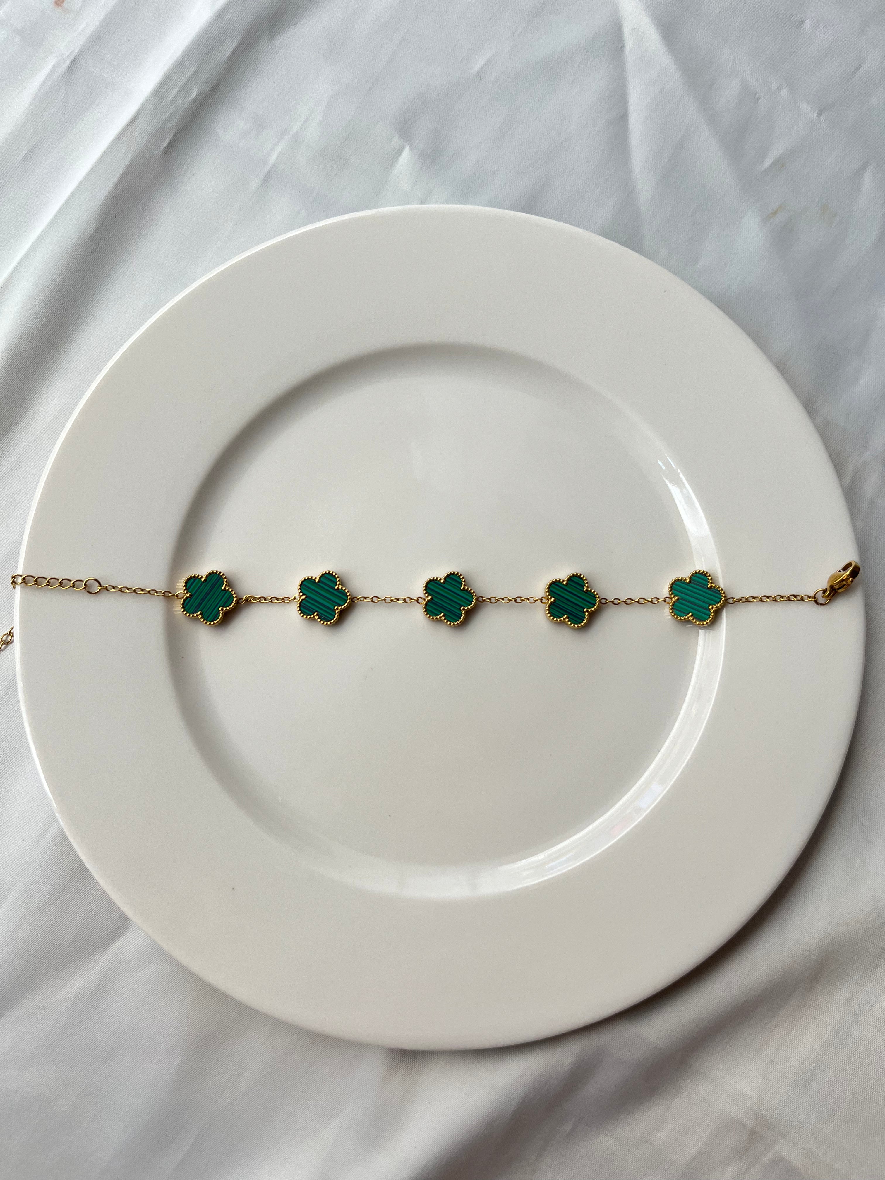 Green Rose Bracelet