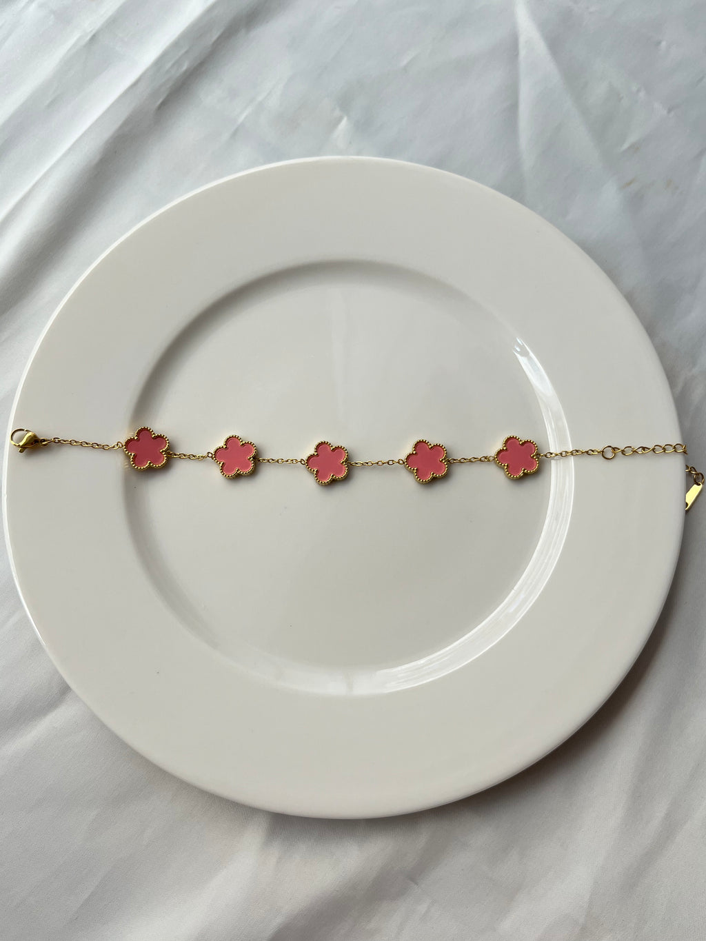 Pink Rose Bracelet
