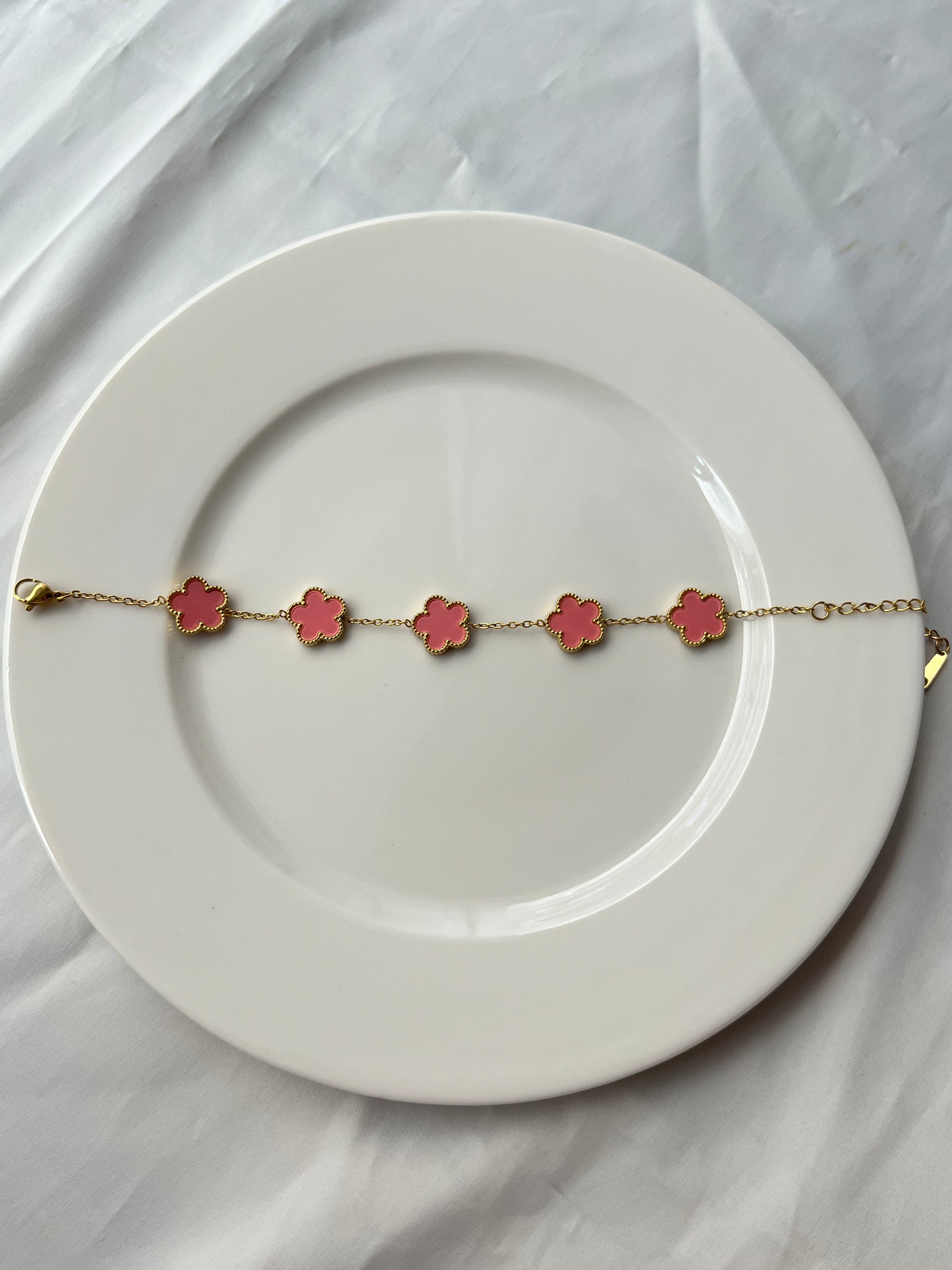 Pink Rose Bracelet
