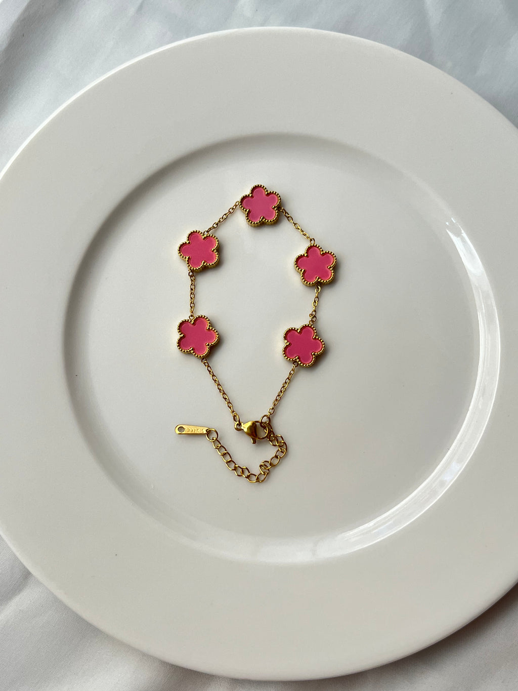 Pink Rose Bracelet